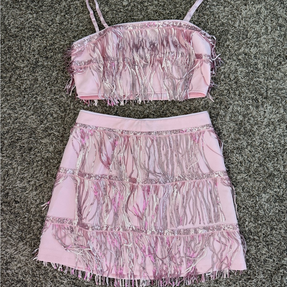 Altar'd State Light Pink Skirt Set